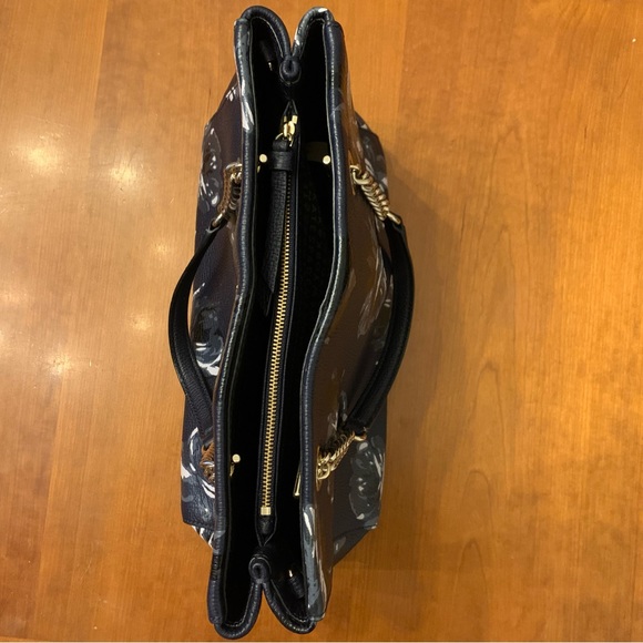 Kate Spade New York Meena Briar Night Rose Satchel Handbag GUC Navy Multi Color - Picture 11 of 15